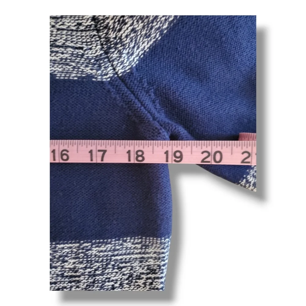 Tory BURCH Cotton & Merino Wool Knit Nautical Stripped Sweater Size Large - Picture 8 of 11